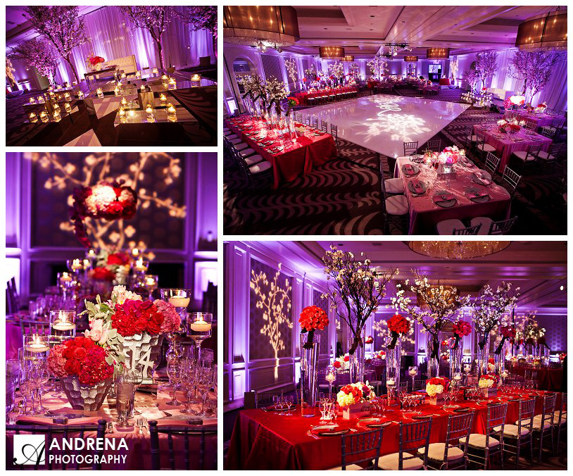 Red Purple Indian Wedding Decor Ideas Sacramento Wedding