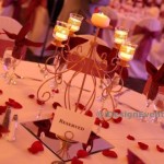 Red-and-Gold-Indian-Wedding-Centerpiece-Ideas-Gold-Candelabra-holder-Rentals-Wedding-Centerpiece