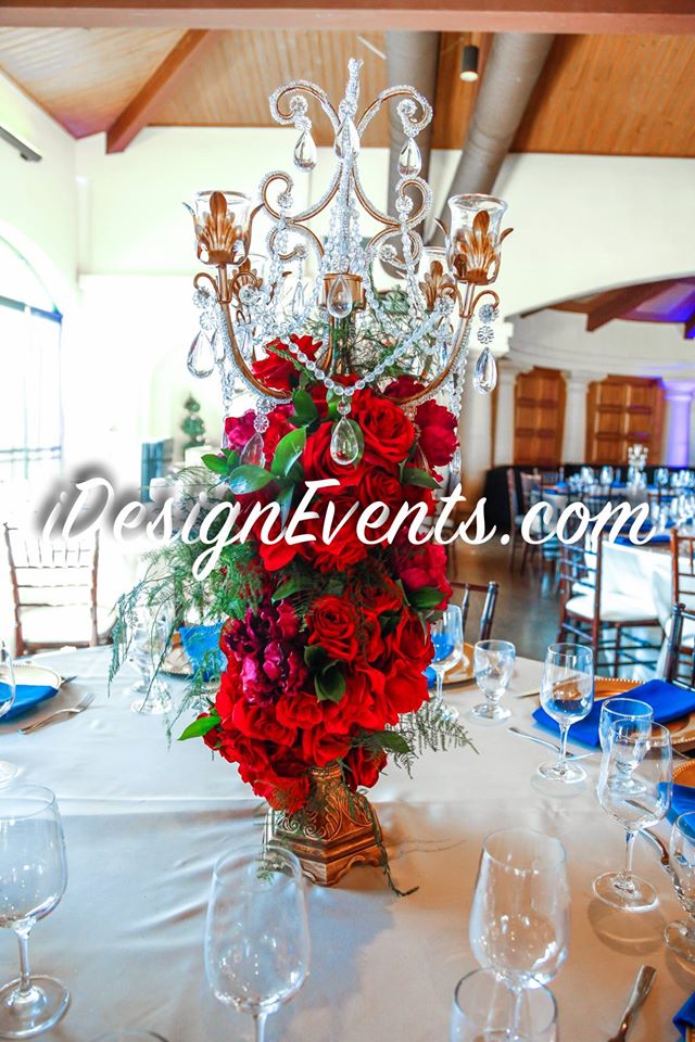 Red And Gold Wedding Decor Reception Venue